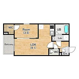 （仮称）ジーメゾン堺フィオーレ 3階1LDKの間取り