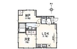サンライズ大山II 1階1LDKの間取り