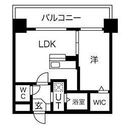 FLAT-T/G 2階1LDKの間取り