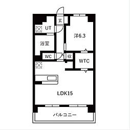 Y&M祇園 1LDKの間取図画像