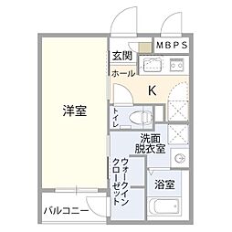 Ｇ−ＳＴＡＧＥ大道 402 4階1Kの間取り