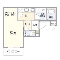 Ｇ−ＳＴＡＧＥ大道 504 5階1Kの間取り