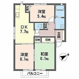 間取図画像 3DK