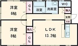 Revival　House A 1階2LDKの間取り