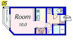 JR東海道・山陽本線 瀬田駅 徒歩10分の賃貸マンション 2階1Kの間取り