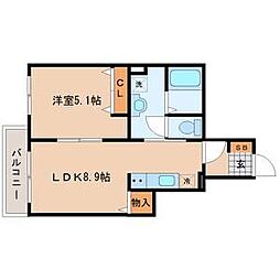 間取図画像 1LDK