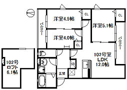 ポラリス唐津駅東 1階3LDKの間取り
