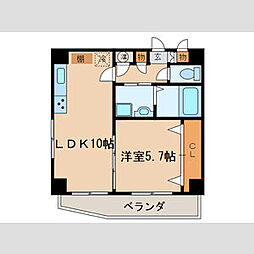 Prosperite 7階1LDKの間取り