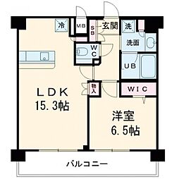 プレサンス東淀川駅前プローシェ 15階1LDKの間取り