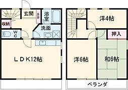 ウィデットコート 1階3LDKの間取り