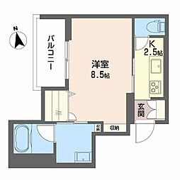 ＳｈａＭａｉｓｏｎ神通町 1階1Kの間取り