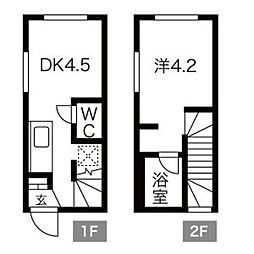 ディアレスト海田 1階1DKの間取り
