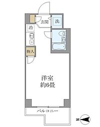 ウインベル錦糸町第3 10階ワンルームの間取り
