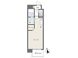 熊本市電B系統 杉塘駅 徒歩4分の賃貸マンション 5階ワンルームの間取り