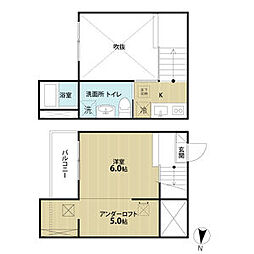 Cielo　verde(シエロヴェルデ) 1階ワンルームの間取り