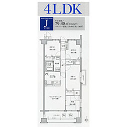 ソーラスフロント富船 2階4LDKの間取り
