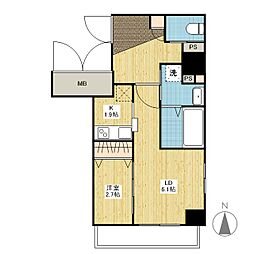 月光鎮守府 1206 12階1LDKの間取り