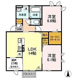 間取図画像 2LDK