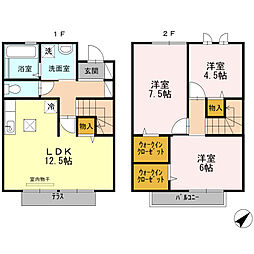 ウィステリアカラーズ 1階3LDKの間取り