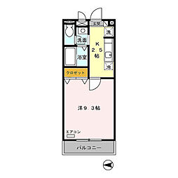クレール八広 302 3階1Kの間取り