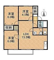 グレープハウス 2階3LDKの間取り