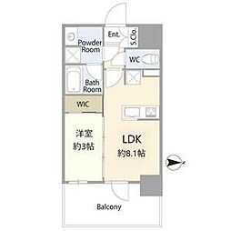 ネベル赤羽 202 2階1LDKの間取り