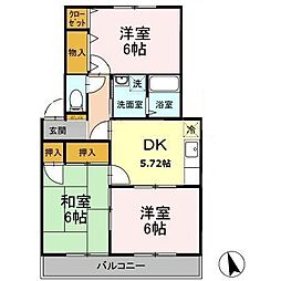 サイプレス北習志野 1階3DKの間取り