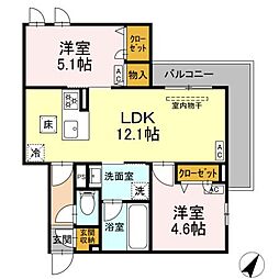 間取図画像 2LDK