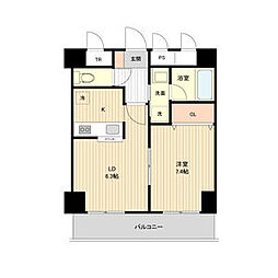 La　Douceur豊平4条 5階1LDKの間取り