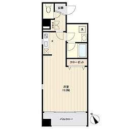 La　Douceur榴ヶ岡 7階ワンルームの間取り