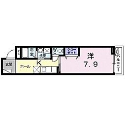 Ｅｓｐｅｒａｎｚａ 2階1Kの間取り