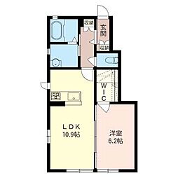グランスクエア　Ｂ 1階1LDKの間取り