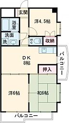 藤ビル 4階3DKの間取り