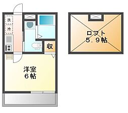 ロフティ京都西陣 1階1Kの間取り