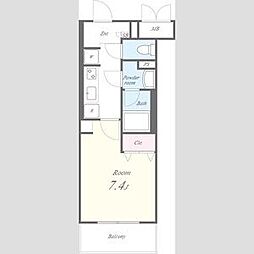 メゾンアイカ 2階1Kの間取り