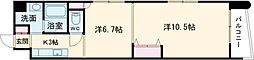 パステロ　アロッジオ45東蟹屋 2階2Kの間取り