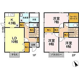 ウィルコートＭＩＹＡＢＩ 101 1階3LDKの間取り