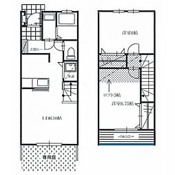 シャレーコーセイ弐番館 1階2LDKの間取り