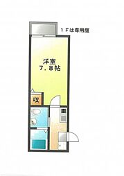 アンシエント1001 3階1Kの間取り