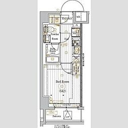 JR京浜東北・根岸線 西川口駅 徒歩11分の賃貸マンション 6階1Kの間取り