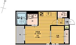 REGALEST二本木 1階1LDKの間取り