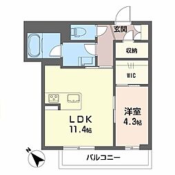 シャーメゾンＤＡＩII 305 3階1LDKの間取り