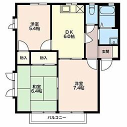 パストラルハイム　Ｃ 201 2階3DKの間取り