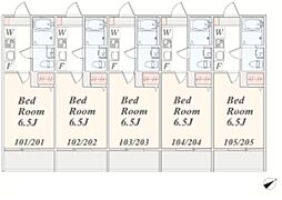 アザーレ・クオン海老名 1Kの間取図画像