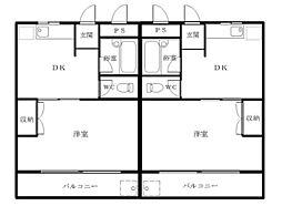 ニューライフすがた 3階1DKの間取り