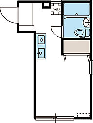 メゾンジュネス 3階ワンルームの間取り