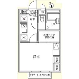プライムコート中神 1階1Kの間取り