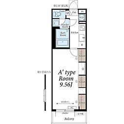 JR東北本線 太子堂駅 徒歩9分の賃貸マンション 3階1Kの間取り