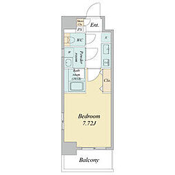 プレイズシード四日市 701 7階1Kの間取り