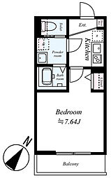 （仮称）桶川市若宮2丁目アパート 1階1Kの間取り